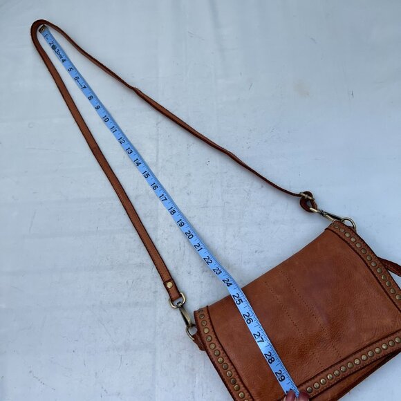 Sundance Brown Leather Studded Crossbody Bag - Picture 9 of 13